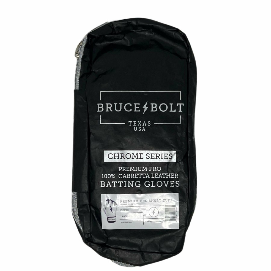 BRUCE BOLT Chrome Series Short Cuff Batting Gloves | Batting Gloves