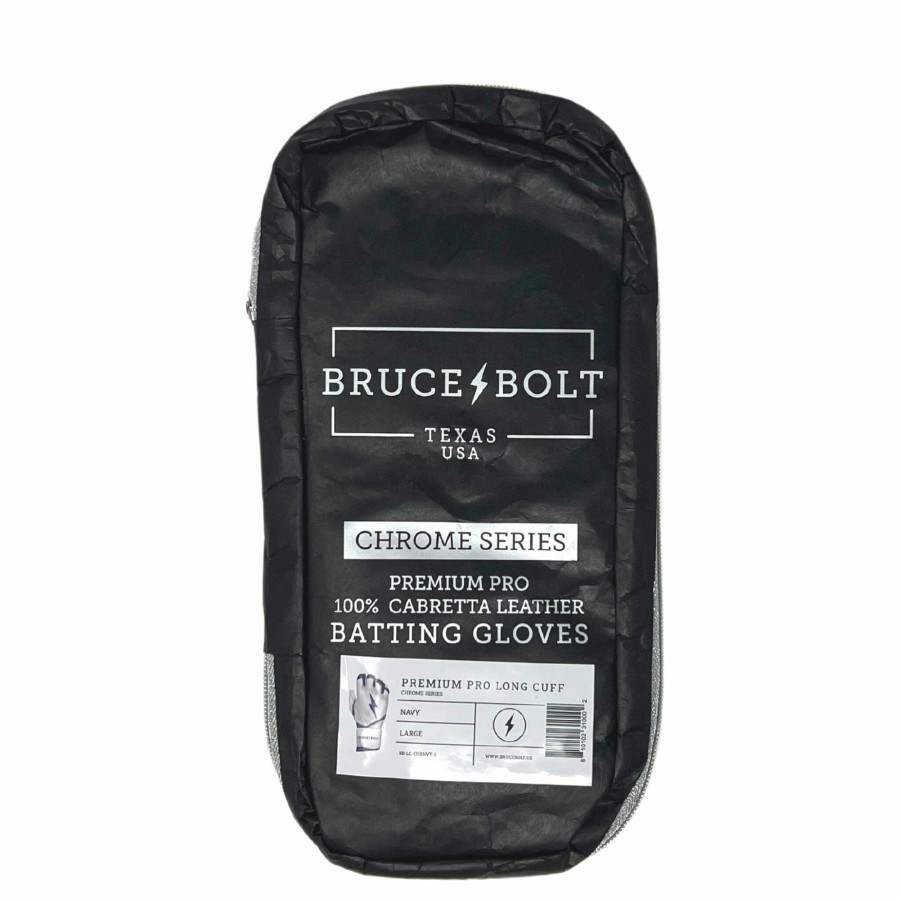 BRUCE BOLT Chrome Series Long Cuff Batting Gloves | Batting Gloves