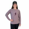 BRUCE BOLT Women'S Long Sleeve "Bolt" Supersoft Cranberry Tshirt | Lifestyle