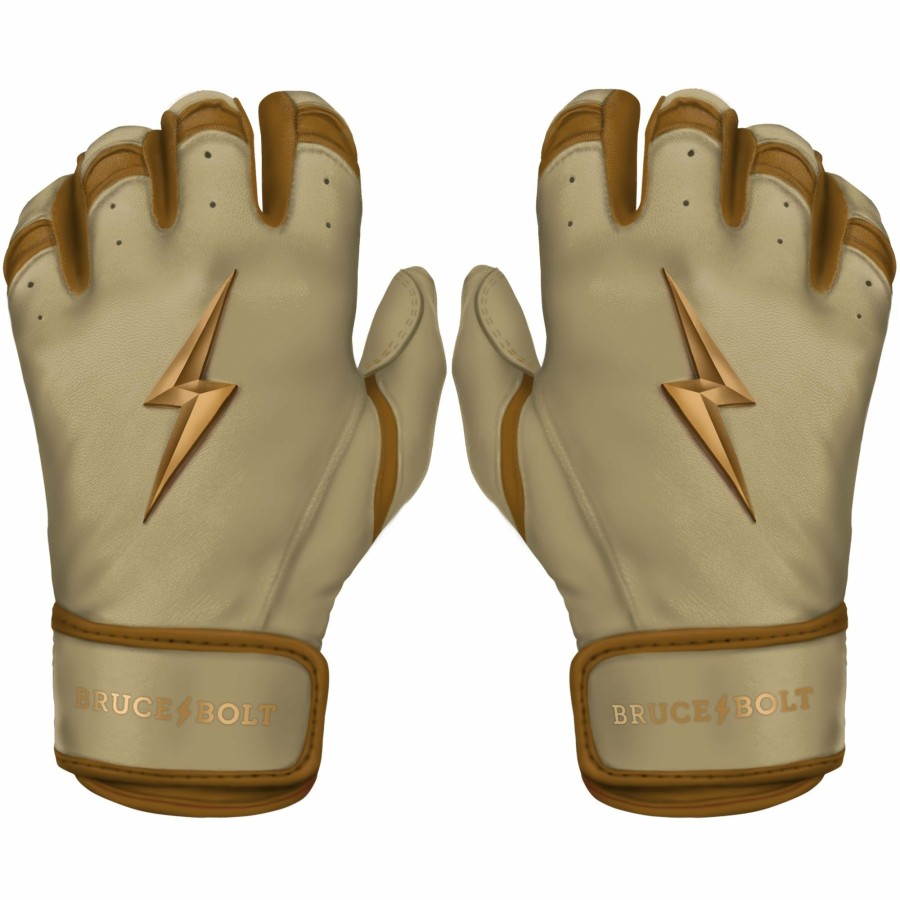 BRUCE BOLT Gold Series Short Cuff Batting Gloves | Batting Gloves