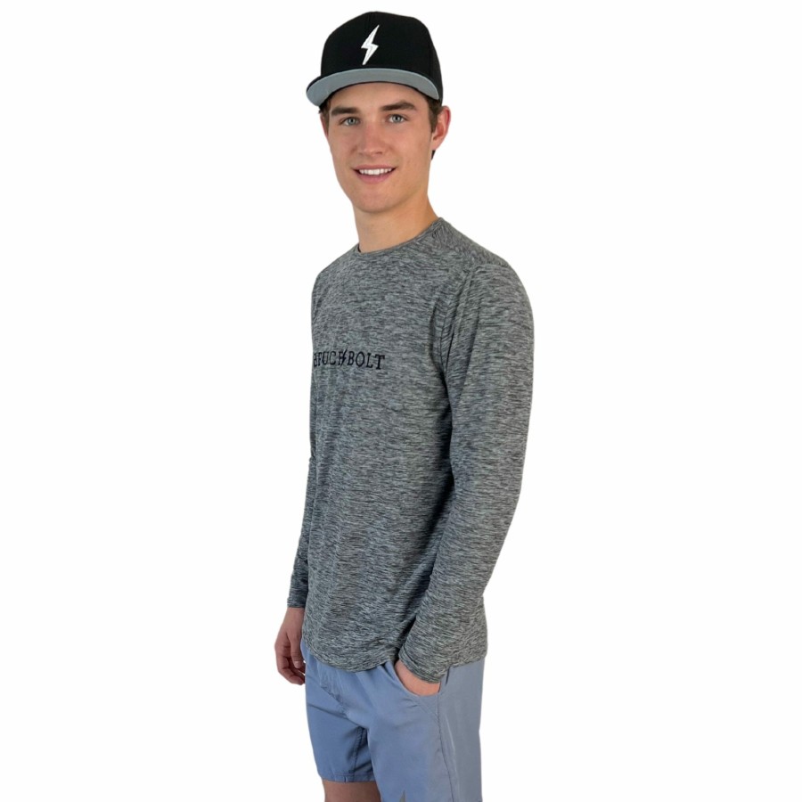 BRUCE BOLT Long Sleeve "Bruce Bolt" Supersoft Grey Tshirt | Premium Tees