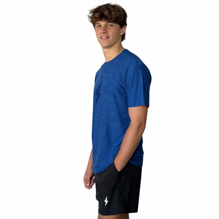 BRUCE BOLT Short Sleeve "Bolt" Supersoft Blue Tshirt | Lifestyle