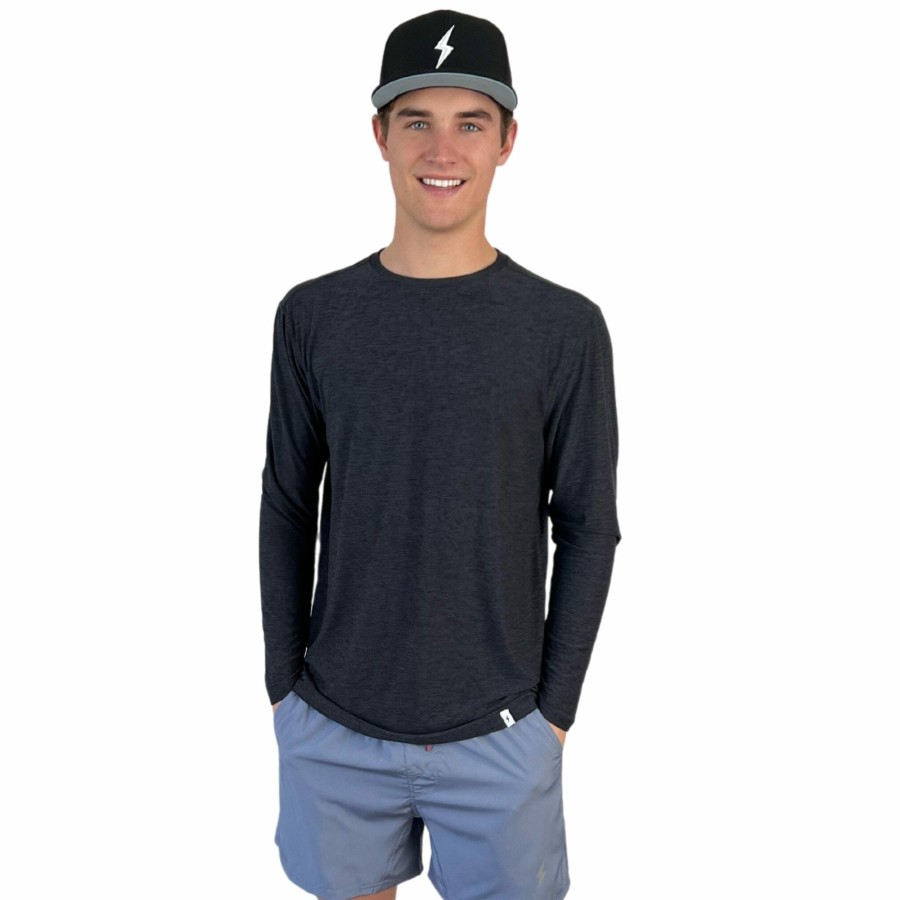 BRUCE BOLT Long Sleeve Supersoft Charcoal Tshirt | Lifestyle