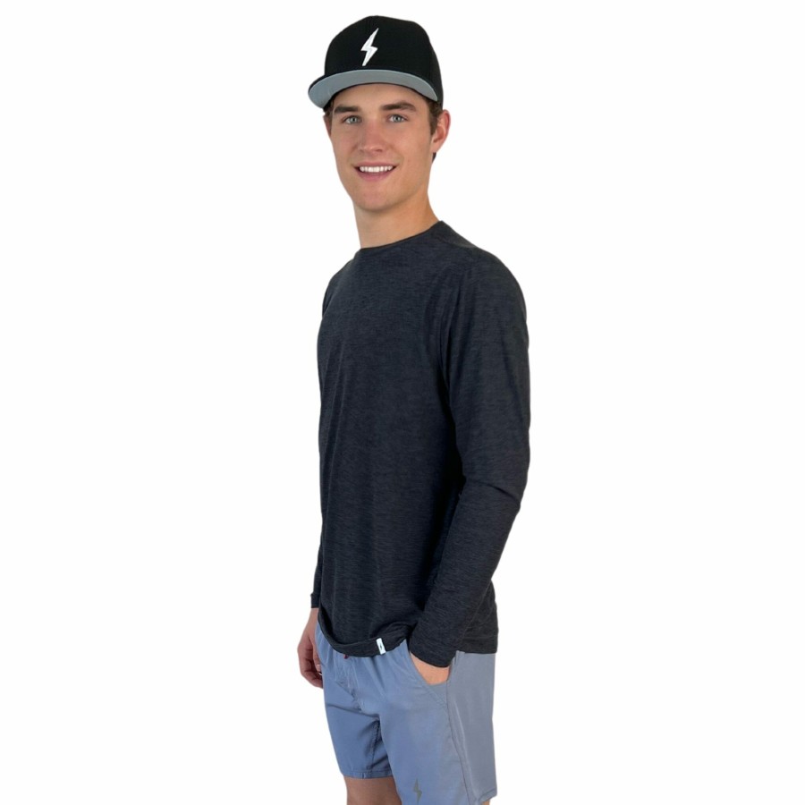 BRUCE BOLT Long Sleeve Supersoft Charcoal Tshirt | Lifestyle