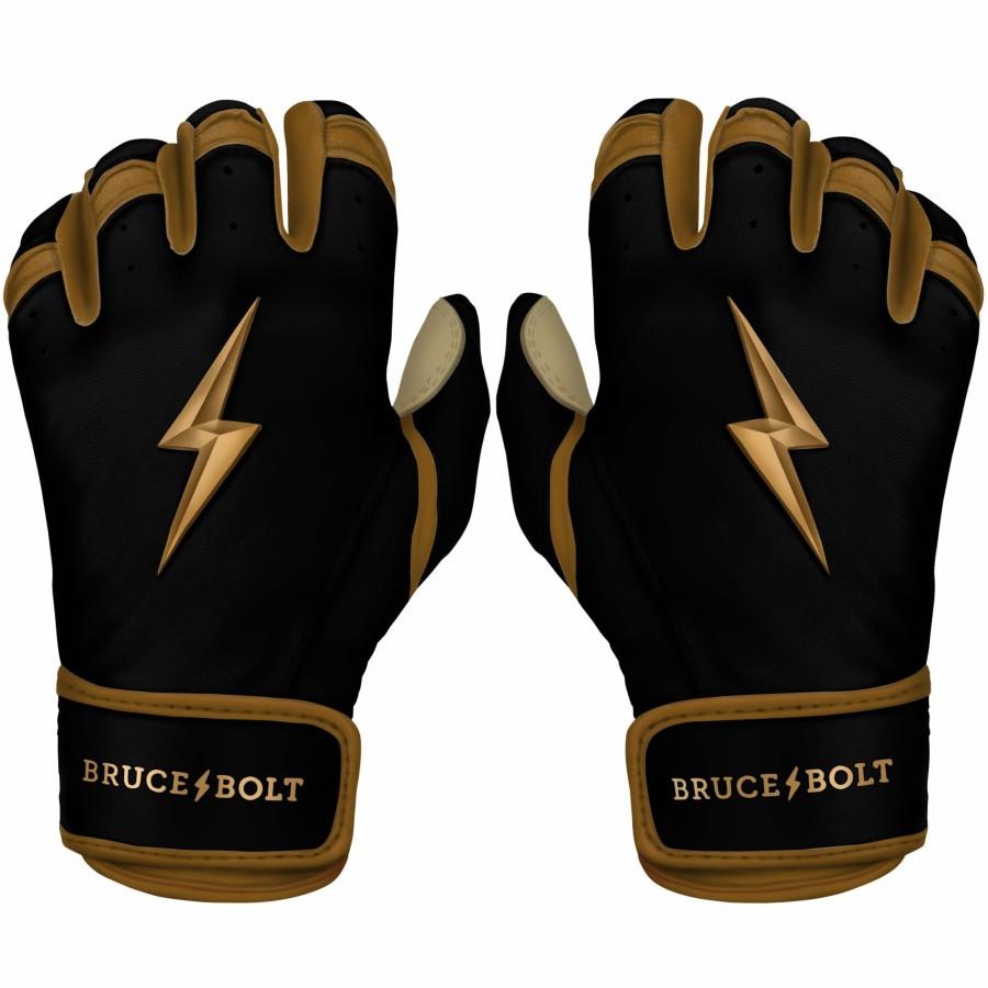 BRUCE BOLT Gold Series Short Cuff Batting Gloves | Batting Gloves