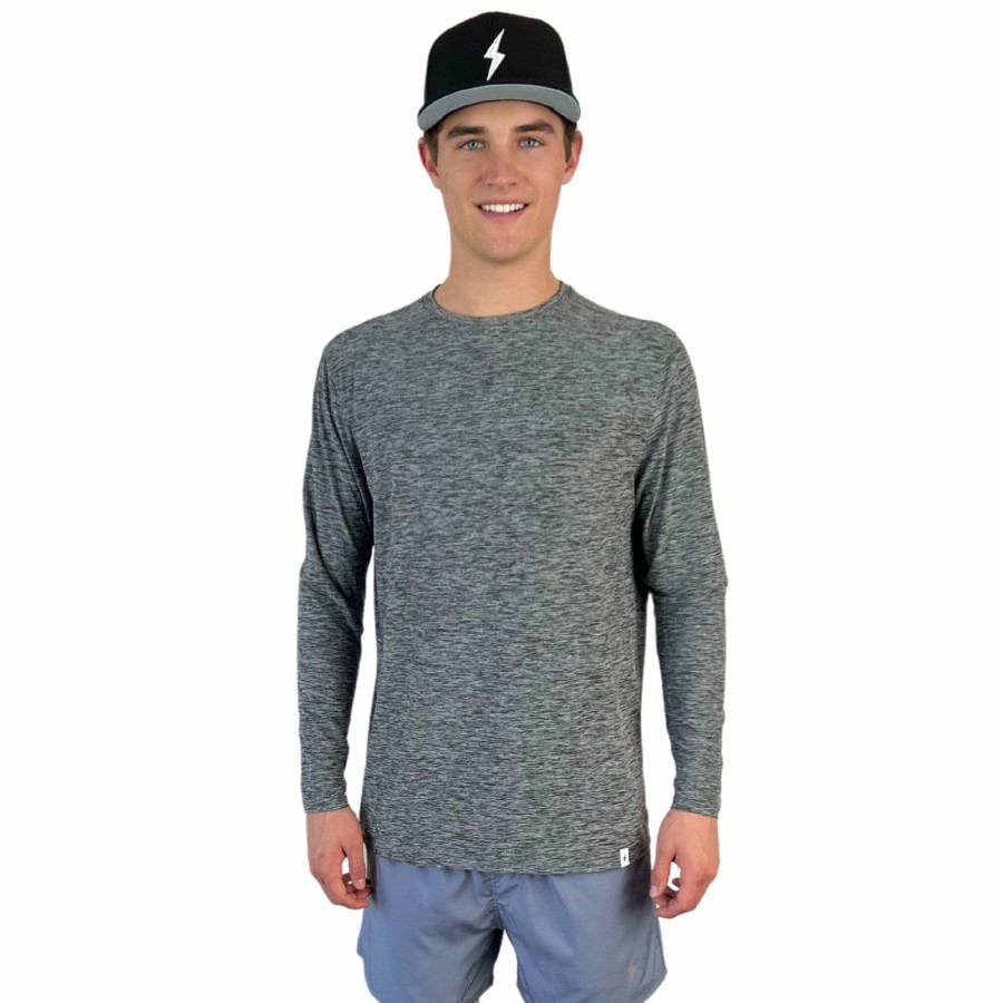 BRUCE BOLT Long Sleeve Supersoft Grey Tshirt | Premium Tees