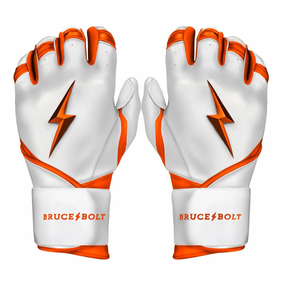 BRUCE BOLT Chrome Series Long Cuff Batting Gloves | Batting Gloves