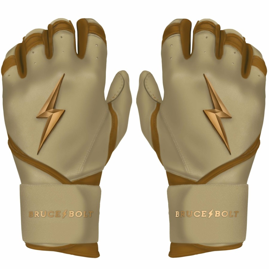 BRUCE BOLT Gold Series Long Cuff Batting Gloves | Batting Gloves