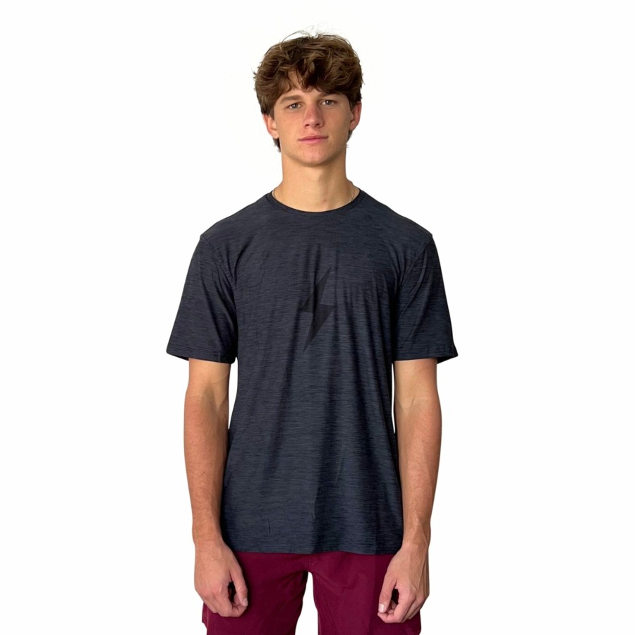 BRUCE BOLT Short Sleeve "Bolt" Supersoft Charcoal Tshirt | Lifestyle