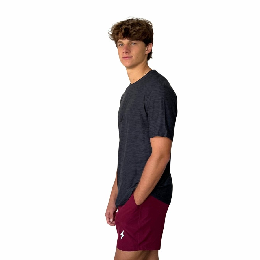 BRUCE BOLT Short Sleeve "Bolt" Supersoft Charcoal Tshirt | Lifestyle