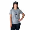 BRUCE BOLT Women'S Short Sleeve "Bolt" Supersoft Light Heathered Grey Tshirt | Lifestyle