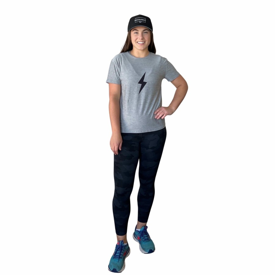 BRUCE BOLT Women'S Short Sleeve "Bolt" Supersoft Light Heathered Grey Tshirt | Lifestyle