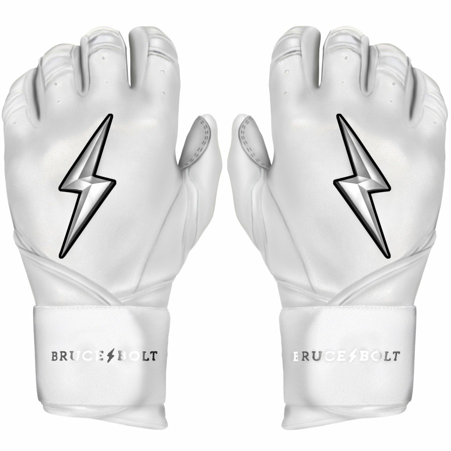 BRUCE BOLT Chrome Series Long Cuff Batting Gloves | Batting Gloves