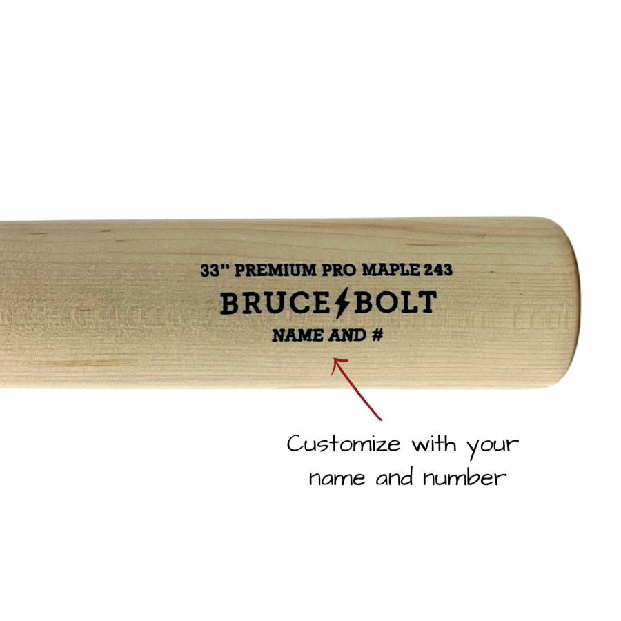 BRUCE BOLT Custom Premium Pro Wood Bat | Custom Wood Bats