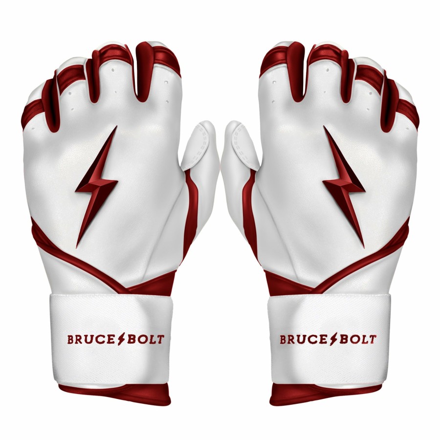 BRUCE BOLT Chrome Series Long Cuff Batting Gloves | Batting Gloves