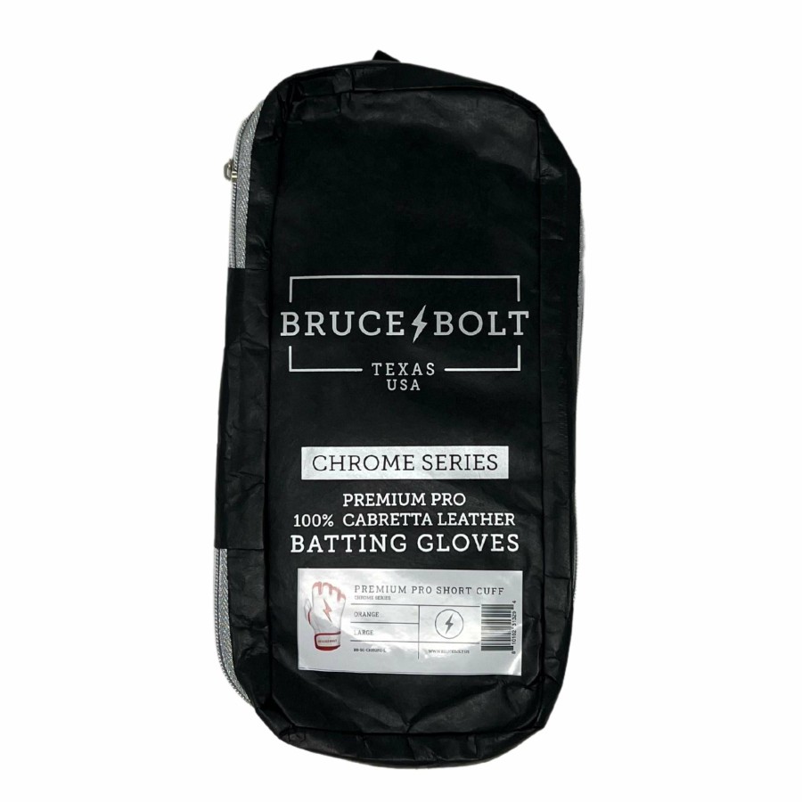 BRUCE BOLT Chrome Series Short Cuff Batting Gloves | Batting Gloves