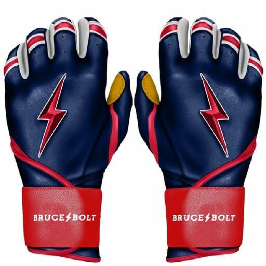 BRUCE BOLT Patriot Series Long Cuff Batting Gloves | Batting Gloves