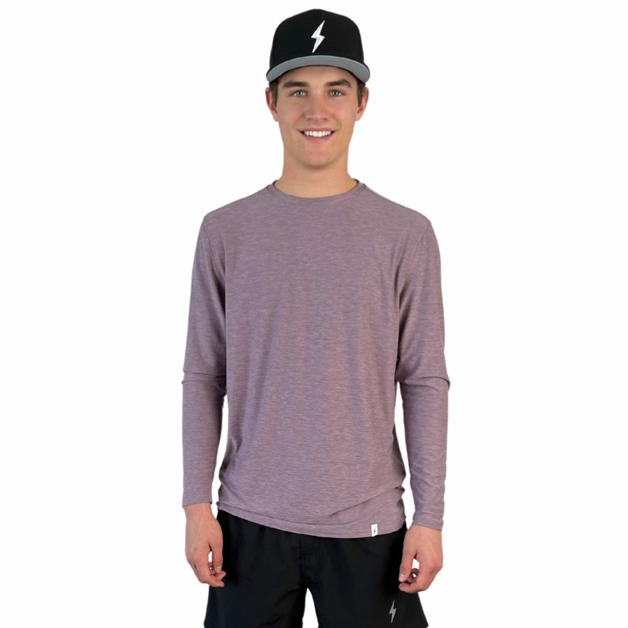 BRUCE BOLT Long Sleeve Supersoft Cranberry Tshirt | Lifestyle