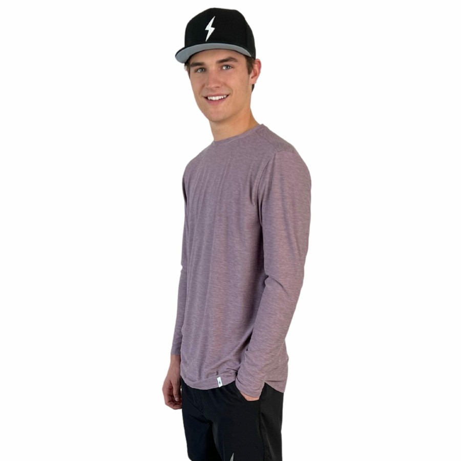 BRUCE BOLT Long Sleeve Supersoft Cranberry Tshirt | Lifestyle