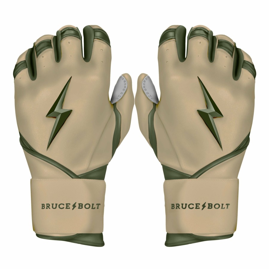 BRUCE BOLT Military Series Long Cuff Batting Gloves | Patriot Series