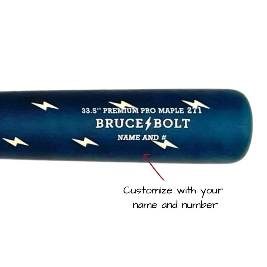 BRUCE BOLT Custom"Bolts & Stripes" Wood Bat | Custom Wood Bats