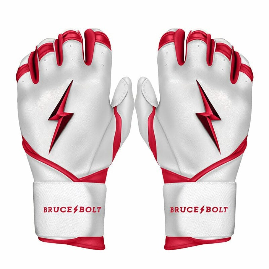 BRUCE BOLT Chrome Series Long Cuff Batting Gloves | Batting Gloves