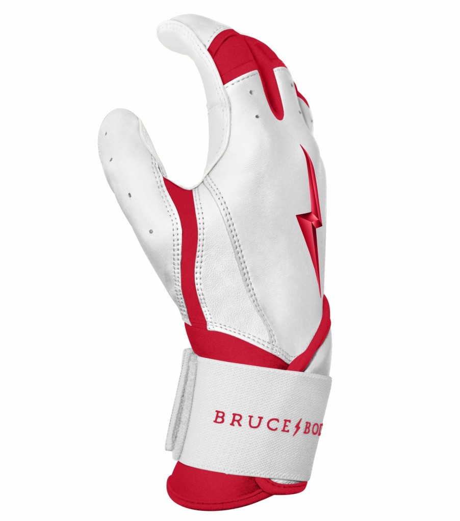 BRUCE BOLT Chrome Series Long Cuff Batting Gloves | Batting Gloves