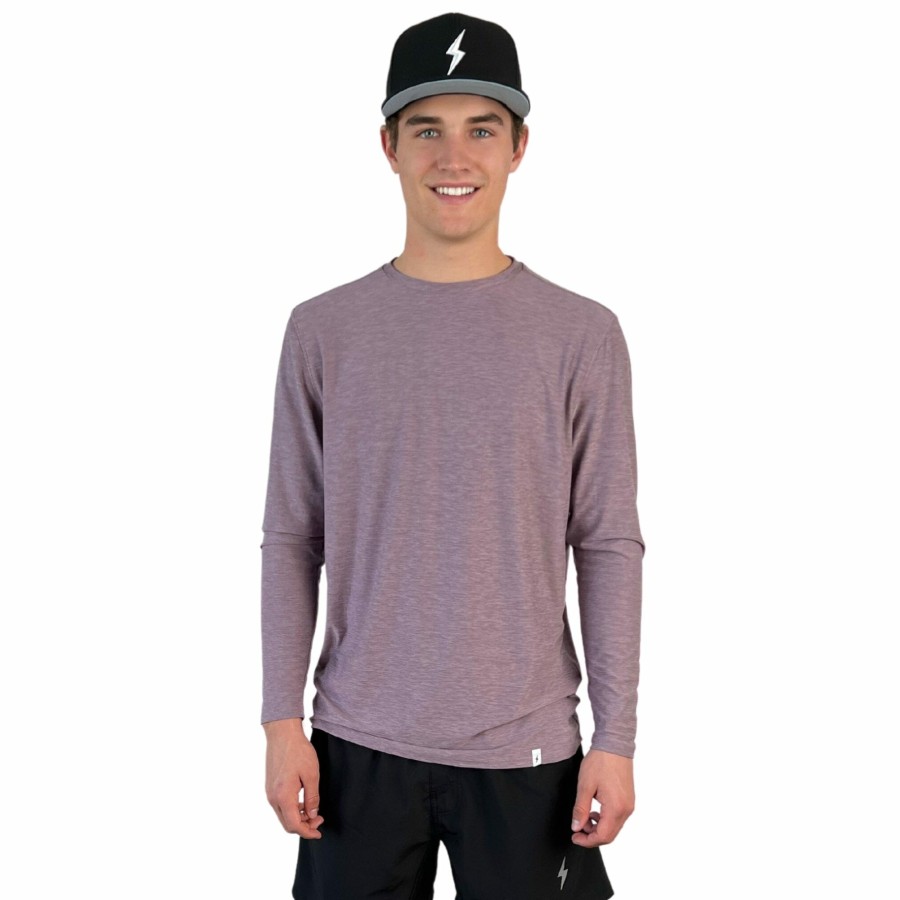 BRUCE BOLT Long Sleeve Supersoft Cranberry Tshirt | Premium Tees