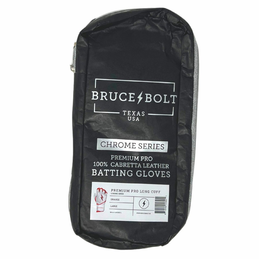 BRUCE BOLT Chrome Series Long Cuff Batting Gloves | Chrome Series