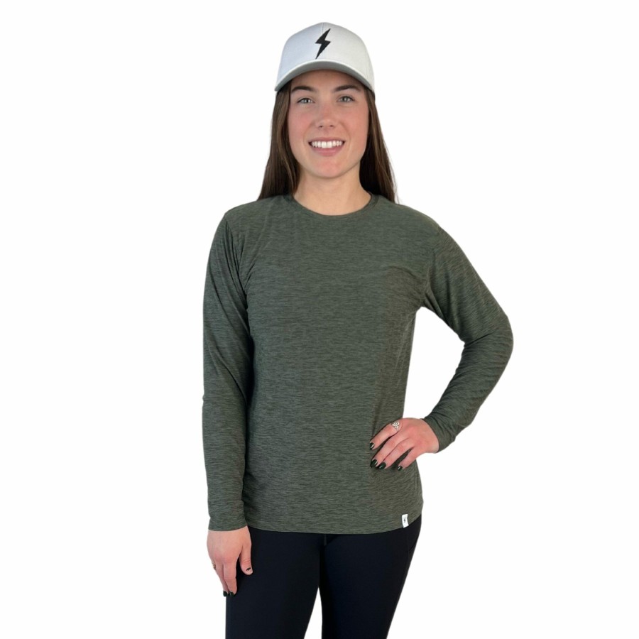 BRUCE BOLT Women'S Long Sleeve Supersoft Olive Tshirt | Lifestyle