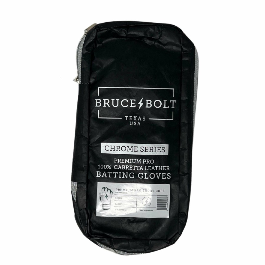 BRUCE BOLT Chrome Series Short Cuff Batting Gloves | Batting Gloves