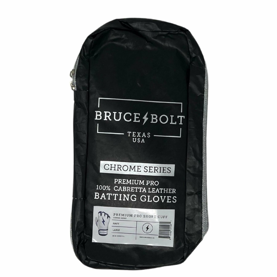 BRUCE BOLT Chrome Series Short Cuff Batting Gloves | Batting Gloves