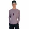 BRUCE BOLT Long Sleeve "Bolt" Supersoft Cranberry Tshirt | Lifestyle